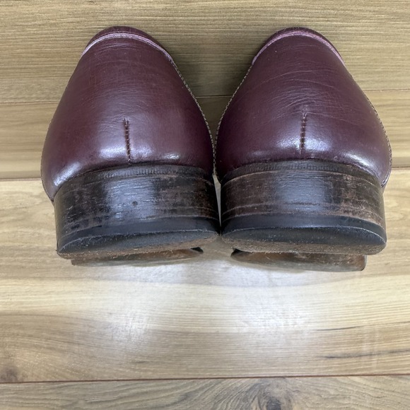 Ostrich Leather Horsebit Loafers Mens 9 9.5 Burgundy Leather Custom Made
